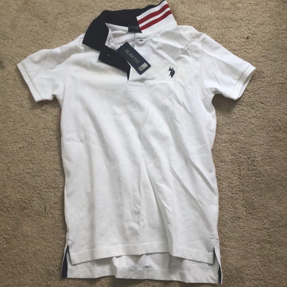 US Polo Assn. Slim Fit White Polo Shirt